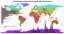 Carte : population mondiale par latitude et longitude en 2015